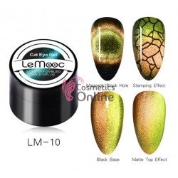 Gel UV / LED LeMooc 9D Cat Eye cu pulbere magnetica Cod 9DLM10
